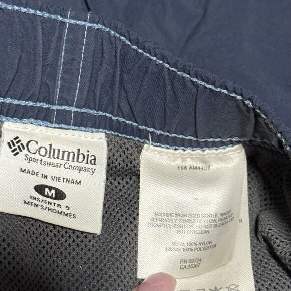 Columbia Men’s Cargo Swim Trunks Shorts M Navy Nylon Mesh Lined Outdoor Water - Picture 4 of 4